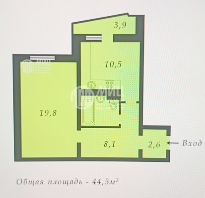 Продам однокомнатную (1-комн.) квартиру, Симферопольский б-р, 24к3, Москва г