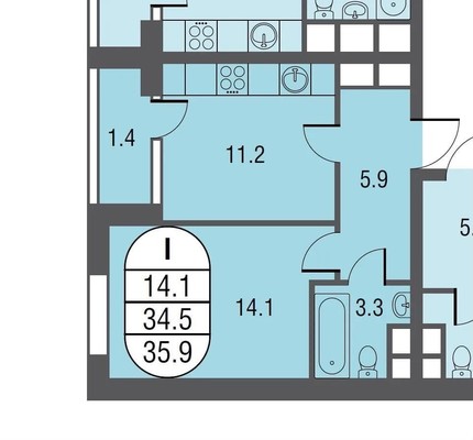 Продам двухкомнатную (2-комн.) квартиру, Архитектора Щусева ул, 1, Москва г