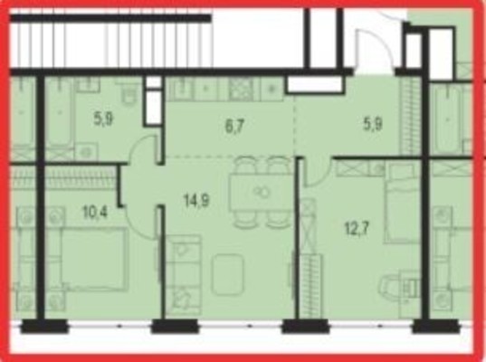 Продам двухкомнатную (2-комн.) квартиру (долевое), ЗАО Санаторий Ерино тер, к8, Ерино п