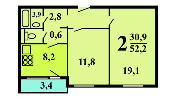Продам двухкомнатную (2-комн.) квартиру, Бакинская ул, 14, Москва г