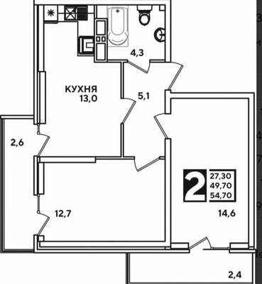 Продам двухкомнатную (2-комн.) квартиру, Котанова ул, 4, Новороссийск г