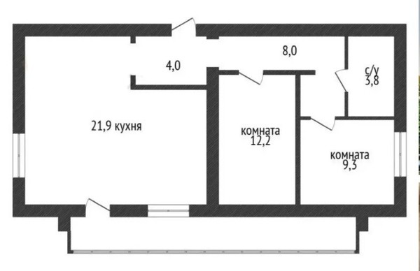 Продам двухкомнатную (2-комн.) квартиру, им. Пушкина ул, 5, Краснодар г