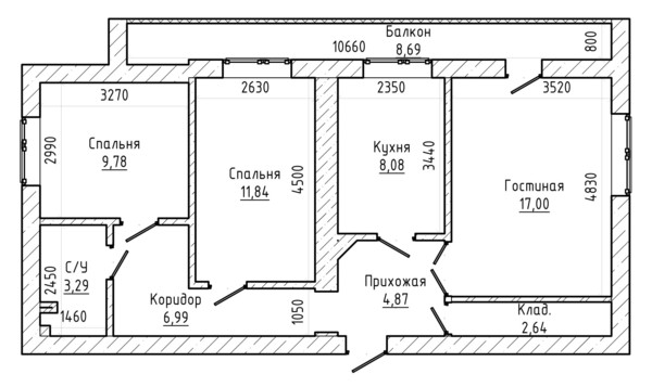 Продам трехкомнатную (3-комн.) квартиру, 2 Таманской Дивизии ул, 63, Нальчик г