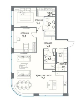 Продам многокомнатную квартиру, Нижние Мнёвники ул, 7к2, Москва г