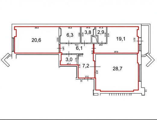 Продам трехкомнатную (3-комн.) квартиру, Комсомольская ул, 8, Краснодар г