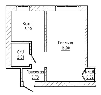Продам однокомнатную (1-комн.) квартиру, Хуранова ул, 7, Нальчик г