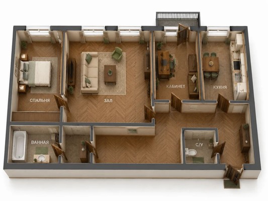 Продам трехкомнатную (3-комн.) квартиру, Чехова пр-кт, 42-44/127, Ростов-на-Дону г