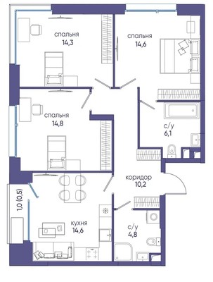Продам трехкомнатную (3-комн.) квартиру, Нижние Мнёвники ул, 12, Москва г