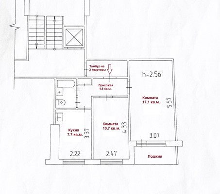 Продам двухкомнатную (2-комн.) квартиру, Гашкова ул, 35, Пермь г