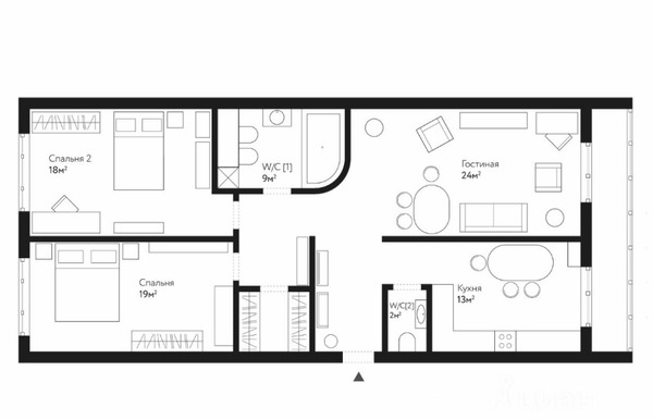 Продам трехкомнатную (3-комн.) квартиру, Рублёвское ш, 24к2, Москва г
