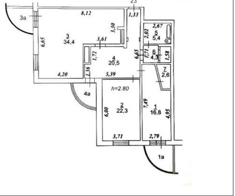 Продам трехкомнатную (3-комн.) квартиру, Россошанская ул, 2к4, Москва г