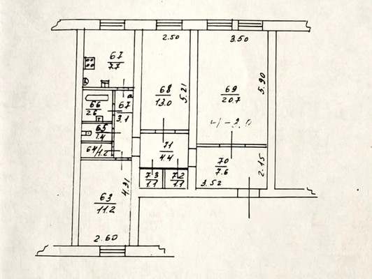 Продам трехкомнатную (3-комн.) квартиру, Мечникова ул, 118, Ростов-на-Дону г