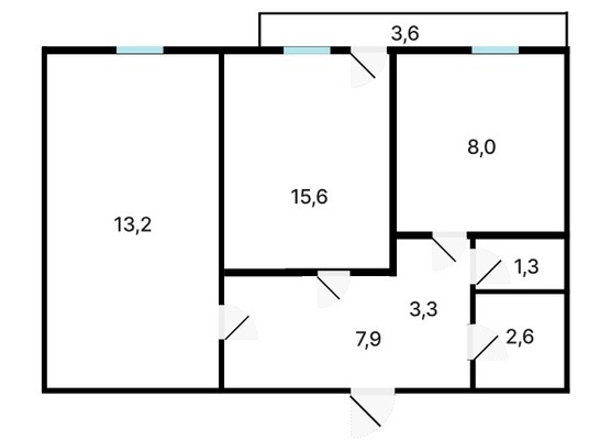 Продам двухкомнатную (2-комн.) квартиру, Академика Губкина ул, 37, Казань г