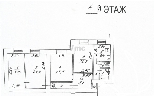 Продам многокомнатную квартиру, Газетный пер, 13 1, Москва г