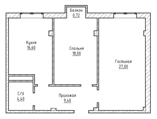 Продам двухкомнатную (2-комн.) квартиру, Чернышевского ул, 273, Нальчик г