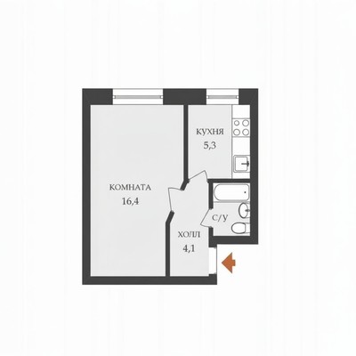 Продам однокомнатную (1-комн.) квартиру, Дудко ул, 29к1, Санкт-Петербург г