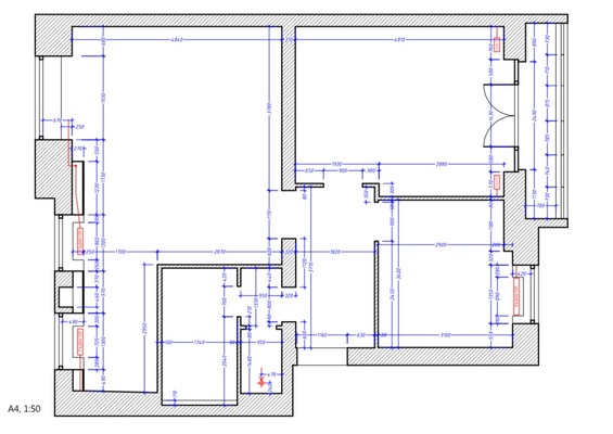Продам 2-комн. в 3-комн. квартире, Бакунинская ул, 4-6, Москва г