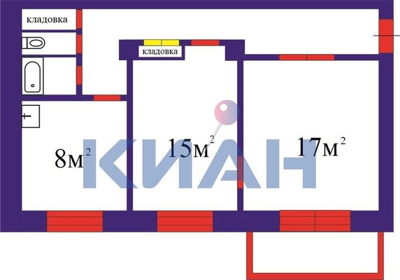 Продам двухкомнатную (2-комн.) квартиру, Ленина ул, 133, Красноярск г
