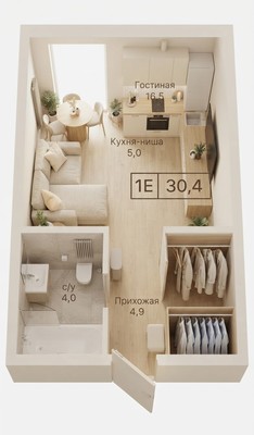 Продам однокомнатную (1-комн.) квартиру (долевое), Братовщина с