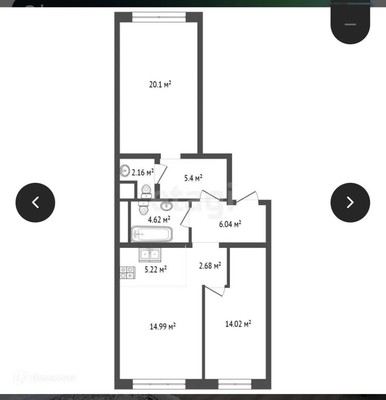 Продам двухкомнатную (2-комн.) квартиру, Елены Сагандуковой ул, 10к2, Ханты-Мансийск г