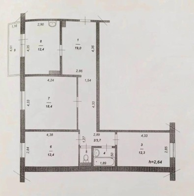 Продам трехкомнатную (3-комн.) квартиру, Сирина ул, 68кБ, Ханты-Мансийск г