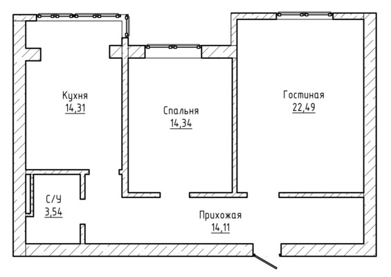 Продам двухкомнатную (2-комн.) квартиру, Мовсисяна ул, 9к1, Нальчик г