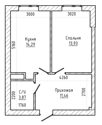 Продам однокомнатную (1-комн.) квартиру, Профсоюзная ул, 226, Вольный Аул кп
