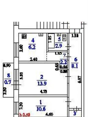 Продам двухкомнатную (2-комн.) квартиру, Ленина пр-кт, 24, Новороссийск г