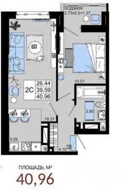 Продам двухкомнатную (2-комн.) квартиру, Таганрогская ул, 132к3, Ростов-на-Дону г