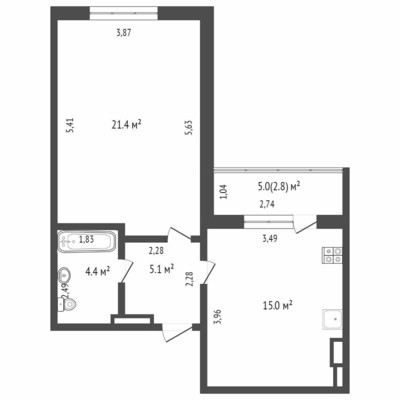 Продам однокомнатную (1-комн.) квартиру, Энгельса ул, 28, Ханты-Мансийск г