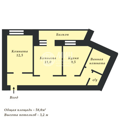 Продам двухкомнатную (2-комн.) квартиру, Волоколамское ш, 15/22, Москва г