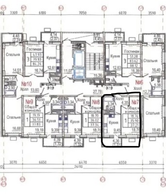 Продам однокомнатную (1-комн.) квартиру (долевое), Мечникова ул, 110Г, Ростов-на-Дону г