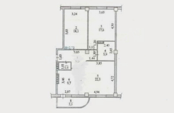 Продам трехкомнатную (3-комн.) квартиру, Максима Горького ул, 13к56, Ростов-на-Дону г