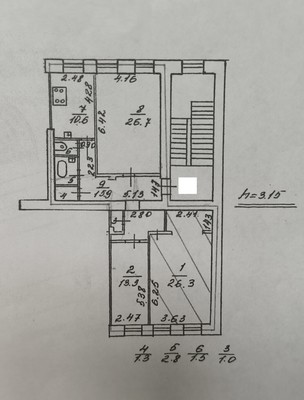 Продам трехкомнатную (3-комн.) квартиру, Дерптский пер, 10, Санкт-Петербург г