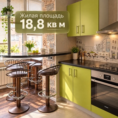 Продам однокомнатную (1-комн.) квартиру, Бжегокайская ул, 90/1к4, Новая Адыгея аул