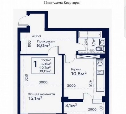 Продам однокомнатную (1-комн.) квартиру, Щедрая ул, 5, Мирное с