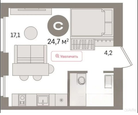 Продам однокомнатную (1-комн.) квартиру (долевое), Калиновая ул, Сапроново д