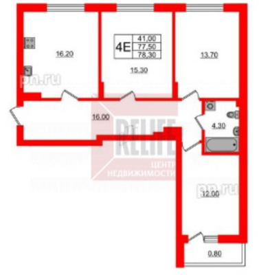 Продам трехкомнатную (3-комн.) квартиру (долевое), Подполковника Емельянова ул, Калининград г