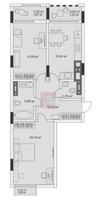 Продам двухкомнатную (2-комн.) , 2-й Портовый пер, 3, Малое Исаково п