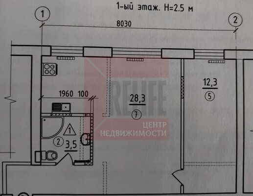 Продам двухкомнатную (2-комн.) квартиру, Репина ул, 12, Калининград г