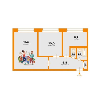 Продам двухкомнатную (2-комн.) квартиру, Софийская ул, 30Ак1, Санкт-Петербург г
