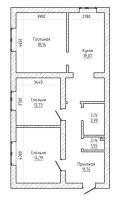 Продам трехкомнатную (3-комн.) квартиру, Мечиева ул, 163, Нальчик г