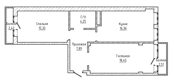 Продам двухкомнатную (2-комн.) квартиру, Тарчокова ул, 33к2, Нальчик г