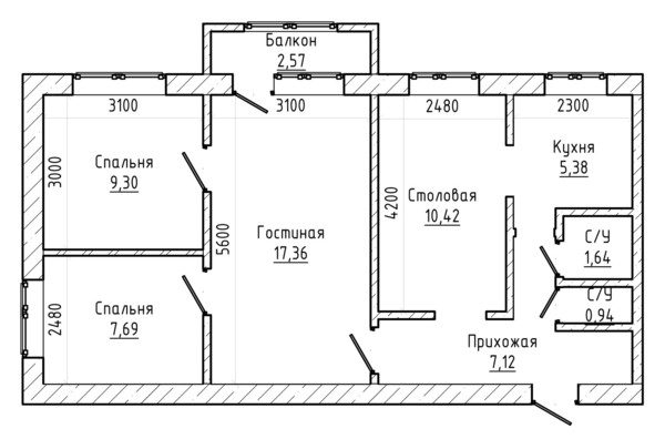 Продам трехкомнатную (3-комн.) квартиру, Калмыкова ул, 229, Нальчик г