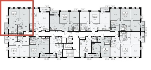 Продам двухкомнатную (2-комн.) квартиру, Эдварда Грига ул, 9кв, Сосенское п