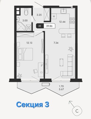 Продам двухкомнатную (2-комн.) квартиру, Октябрьская ул, 4к3, Алушта г