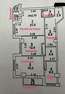Продам двухкомнатную (2-комн.) квартиру, 20-я линия ул, 431, Ростов-на-Дону г