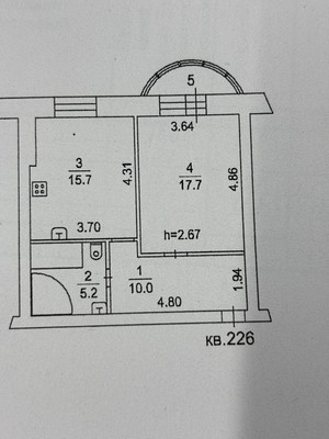 Продам однокомнатную (1-комн.) квартиру, Гоголя ул, 6, Люберцы г