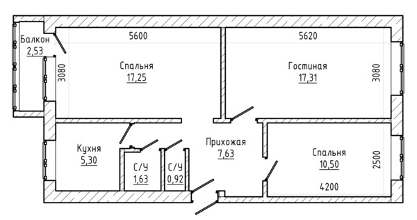 Продам трехкомнатную (3-комн.) квартиру, Мусукаева ул, 32к3, Нальчик г