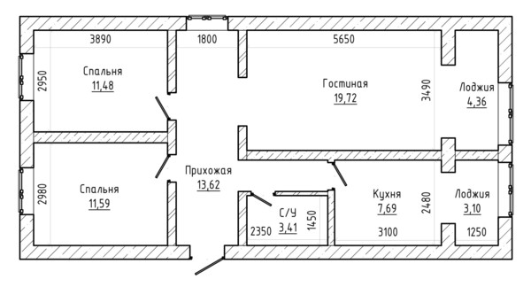Продам трехкомнатную (3-комн.) квартиру, Тарчокова ул, 54кб, Нальчик г